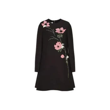Valentino Long Sleeved Dresses Women's Black