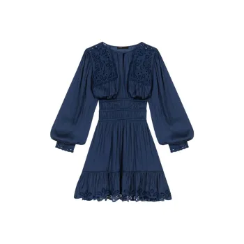 Maje Long Sleeved Dresses Women's Navy