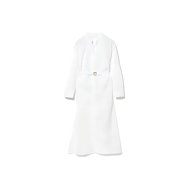 Beams Long Sleeved Dresses Women's White-0