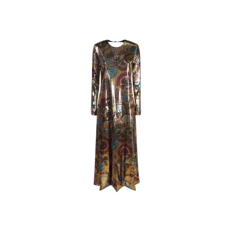 La DOUBLEJ. Swank Sequinned Floral print Dress-0