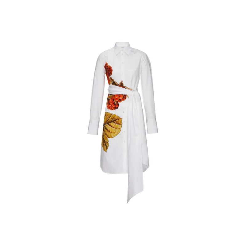 Ferragamo Botanical print Cotton Shirtdress-0