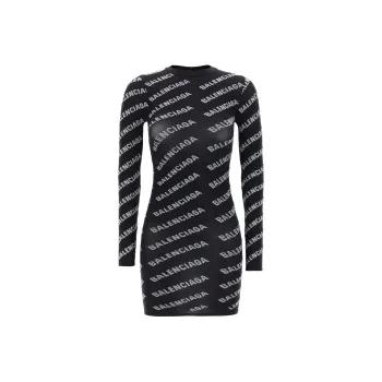 Balenciaga FW23 Long Sleeved Dress Women's Black