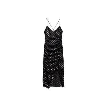 ZARA Slip Dresses Women's Black/White
