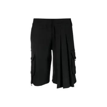 OFF WHITE High Waist Pleated Cargo Shorts
