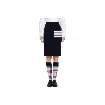 THOM BROWNE 4 Bar Fitted Skirt