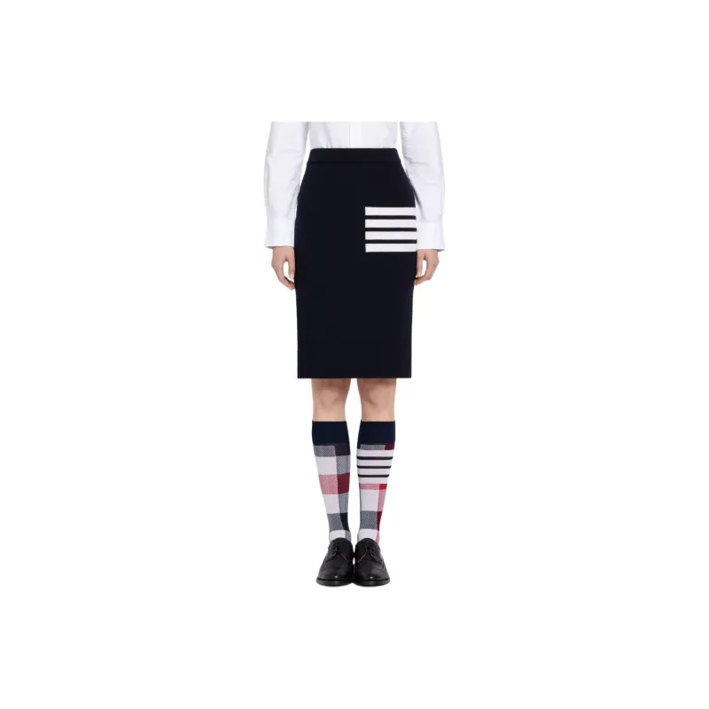 THOM BROWNE 4 Bar Fitted Skirt-0