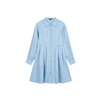 DKNY Long-Sleeved Dresses Women's Light Blue