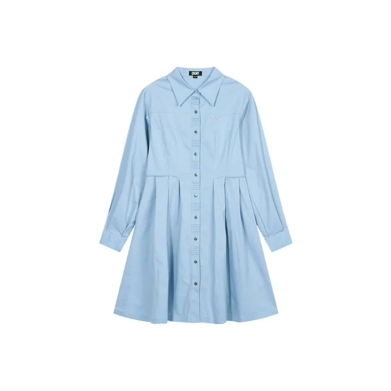 DKNY Long-Sleeved Dresses Women's Light Blue-0