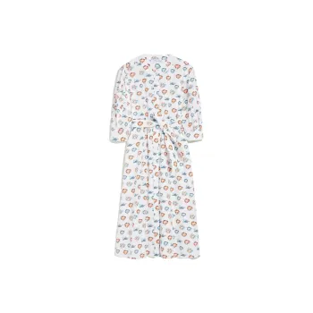 MaxMara Canoa Collection Donut All Over Print Belt 3/4 Sleeved Women's White