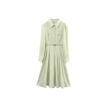 A paradise for awakening Long Sleeved Dresses Women's Green