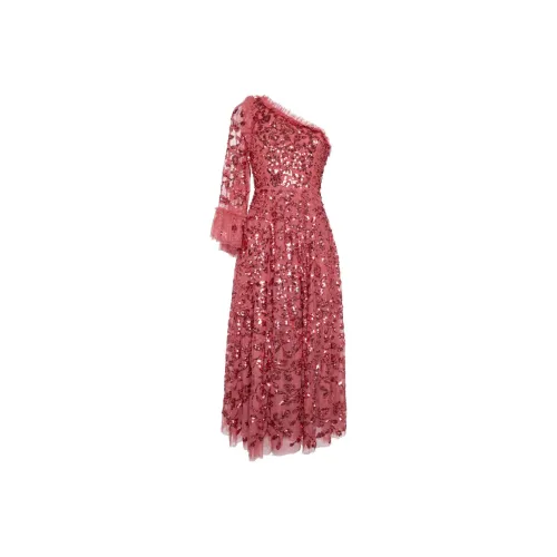 NEEDLE & THREAD Falling Leaves One-shoulder Ankle Gown