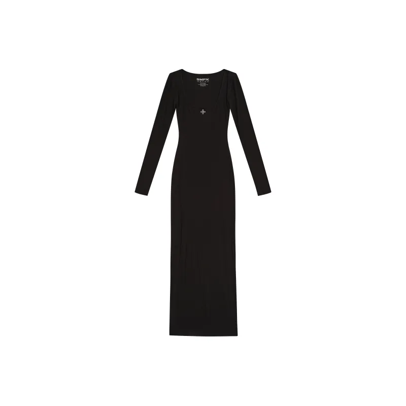 SMFK Long Sleeved Dresses Women's Wilderness Black-0