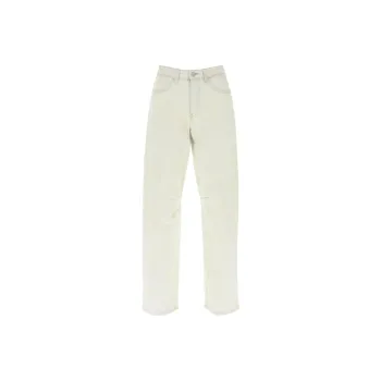 PALM ANGELS High-Waist Logo Patch Tapered Jeans