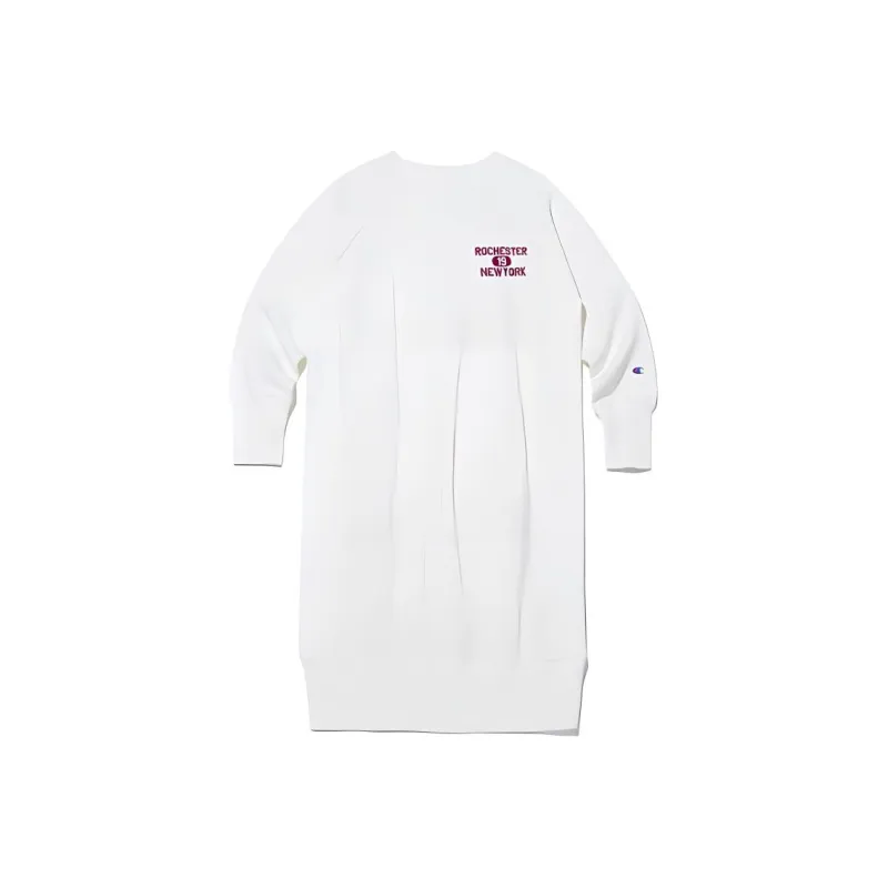 Champion Long Sleeved Dresses Women's White-0