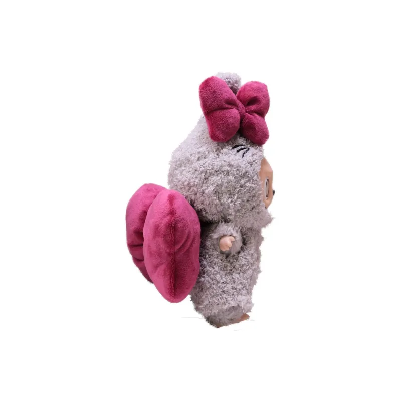 [Modified Doll] POP MART Labubu THE MONSTERS Heartbeat Macaron Collection, Chinchillas Bowknot, Cute Hang Tag Box 15cm-15