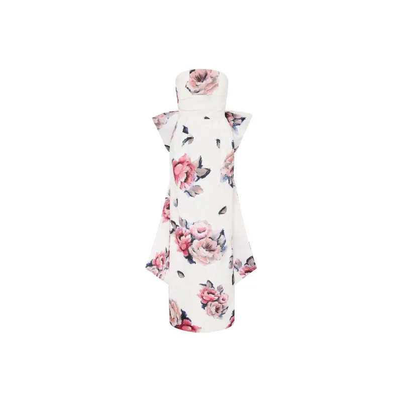 Rebecca Vallance Aveline Bow Floral Gown-0