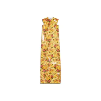 Balenciaga SS24 Sleeveless Dress Regular Fit Women's Orange