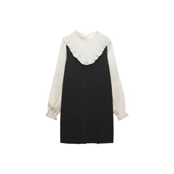 ZARA Long-Sleeved Dresses Women's Black