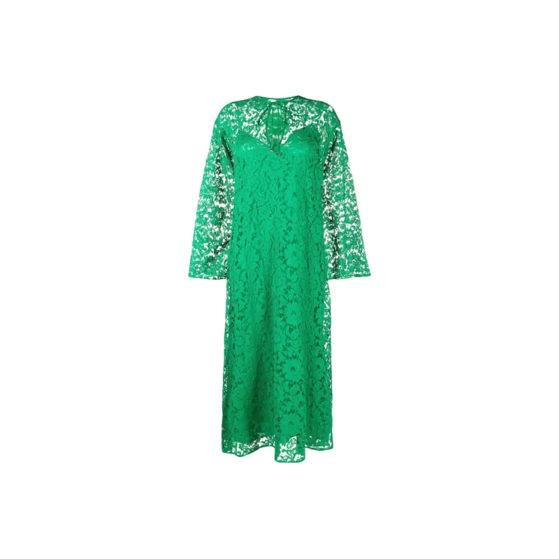 Valentino Long-Sleeved Dresses Women's Green-0