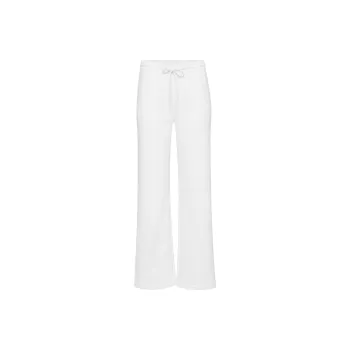 ARITZIA Sweatfleece Cozy Fleece Boyfriend Basic Wide Sweatpant Knitted Sports Pants Women's White/White