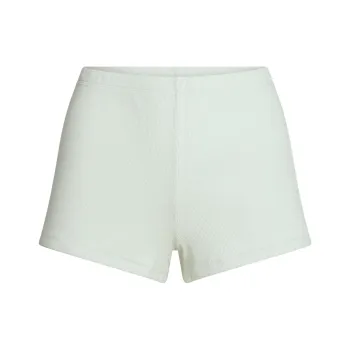 SKIMS SS25 COTTON RIB LOOSE SHORT Casual Shorts Women's SPEARMINT/Lemon Balm