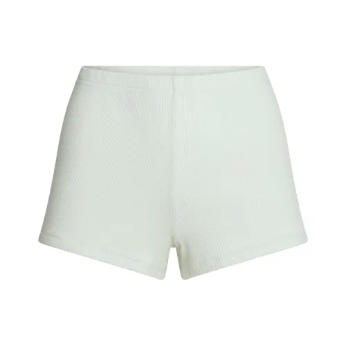 SKIMS SS25 COTTON RIB LOOSE SHORT Casual Shorts Women's SPEARMINT/Lemon Balm