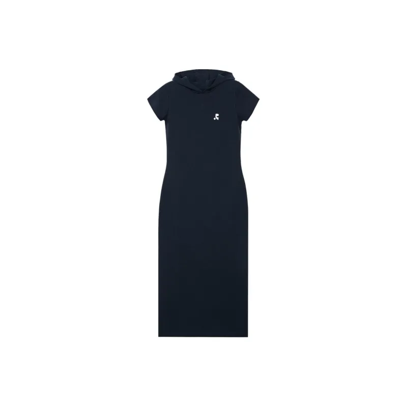 Rest&Recreation SS25 HOOD MAXI DRESS Short-Sleeved Dresses Women's NAVY/Marine Blue-0