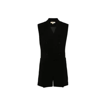 MICHAEL KORS Crepe Double-Breasted Romper