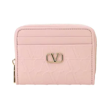 Valentino GARAVANI Leather Wallet Women's Pink