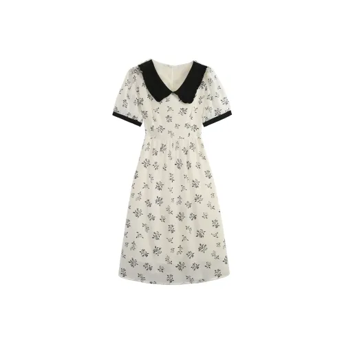 PAIN OR PLEASURE Short Sleeved Dresses Women's White