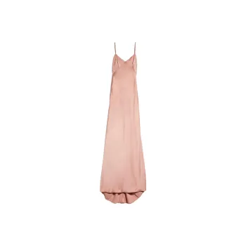 MaxMara Selce V-neck Satin Gown