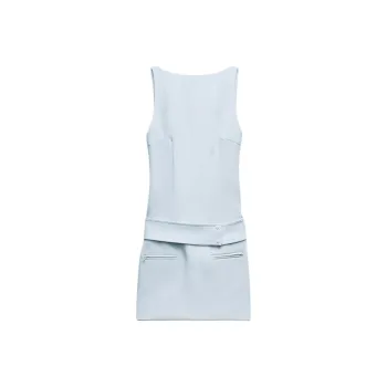 ZARA Sleeveless Dress Women's Dark Blue