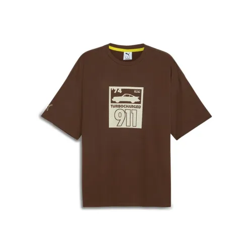 PUMA PORSCHE DESIGN PL STATEMENT GRAPHIC TEE T Shirt Men's Tan
