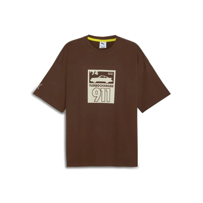 PUMA PORSCHE DESIGN PL STATEMENT GRAPHIC TEE T Shirt Men's Tan-0