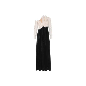 Zimmermann Sensory Embroidered Velvet Gown