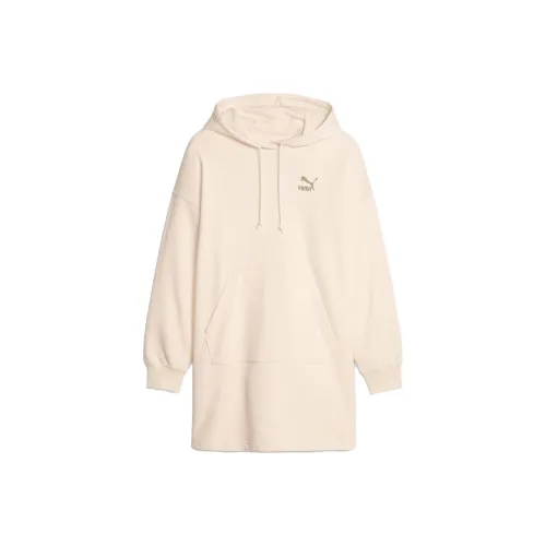 PUMA CLASSICS Long-Sleeved Dresses Women's Beige