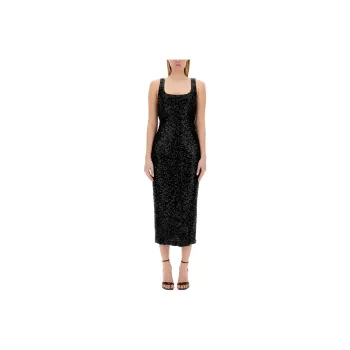 MOSCHINO Jeans Sequin Embellished Sleeveless Maxi Dress