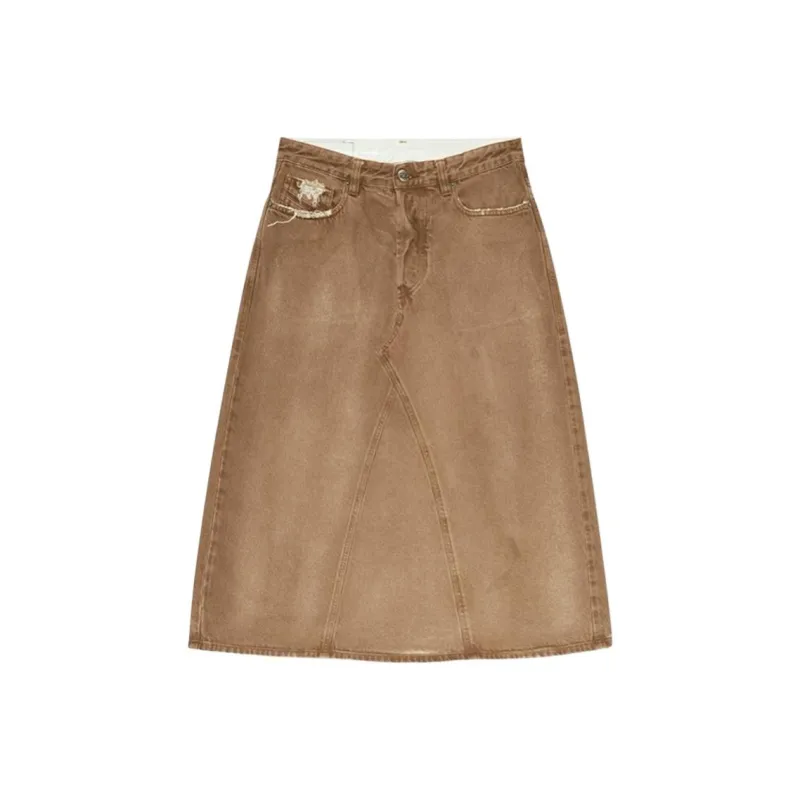 DIESEL FW24 Denim Long Skirts Women's Brown-0