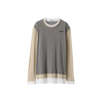 MIU MIU Long Sleeved Dress Women's Gray