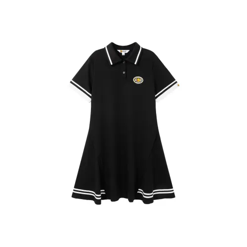 B.Duck Short Sleeved Dresses Women's Black