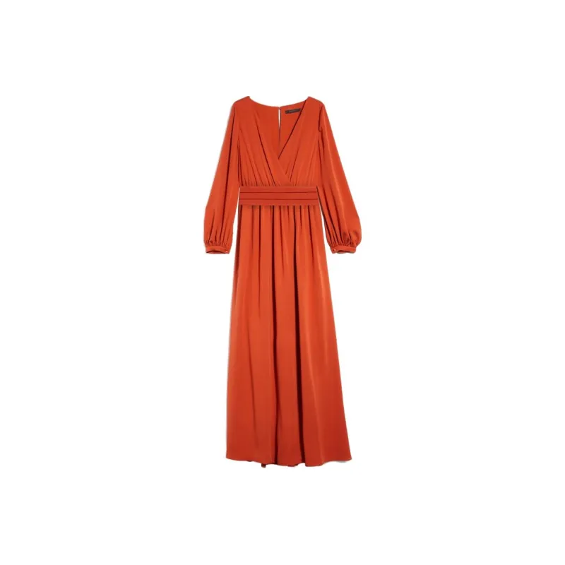 MaxMara Pleated waist Maxi Dress-0