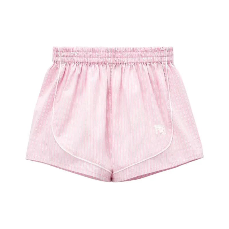 Alexander Wang Logo embroidered Striped Shorts-0