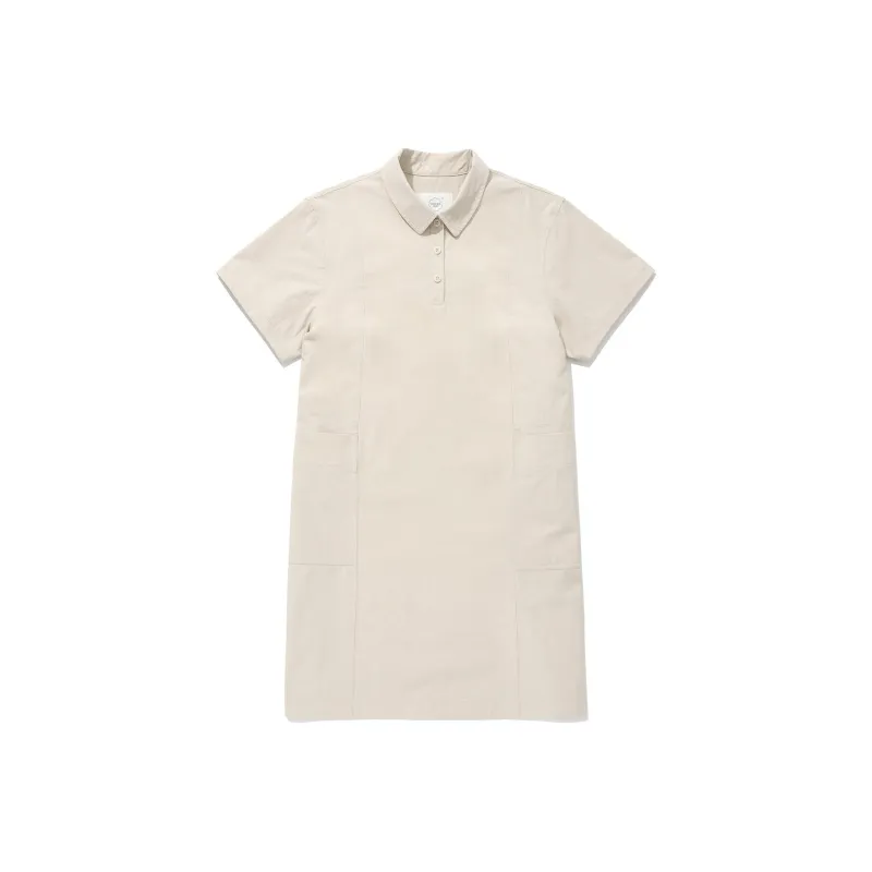 COVERNAT Short Sleeved Dress Women's Beige-0