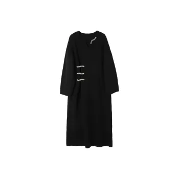 3COLOUR Long Sleeved Dress Women's Classic Black