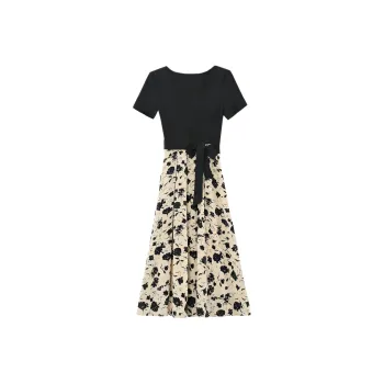PLANE DRIFT Short Sleeved Dress Women's Black