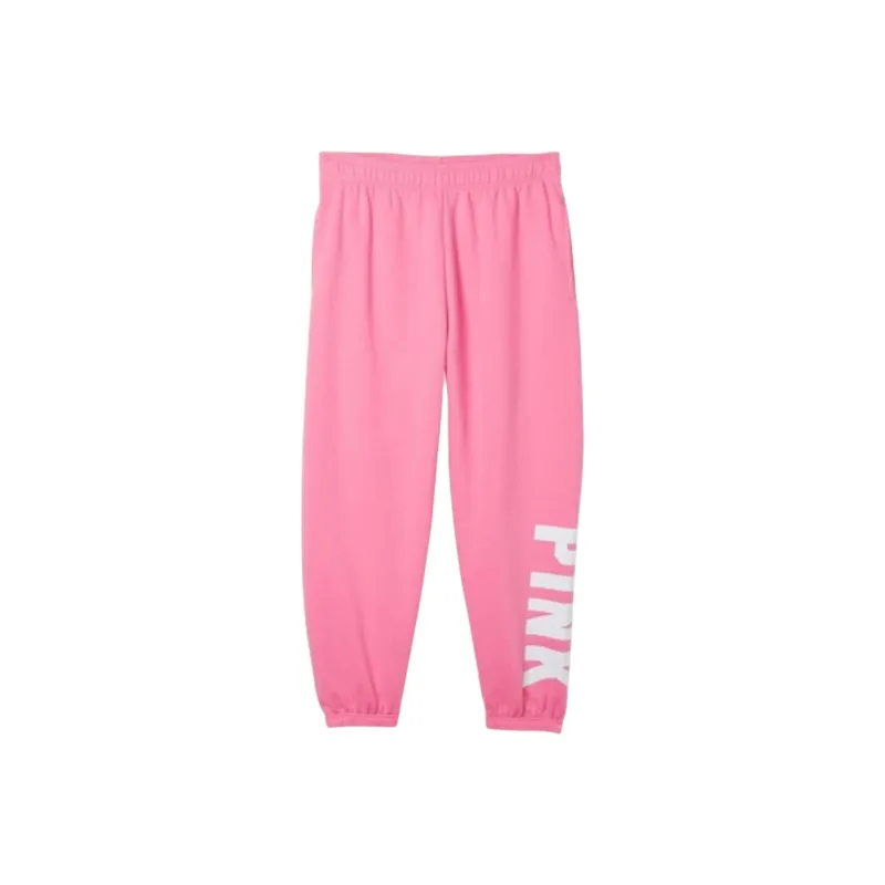 Victoria's Secret PINK Knitted Sports Pants Women's Gray Logo-0