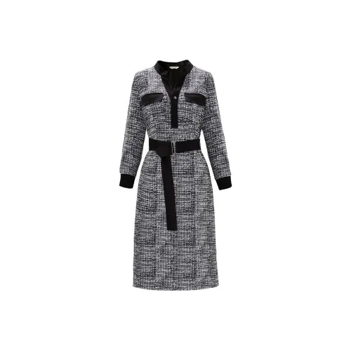 DIFFIE RIEGER Long-Sleeved Dresses Women's Gray