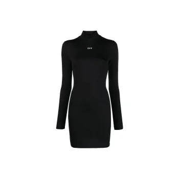 OFF-WHITE Long-Sleeved Dresses Women's Black
