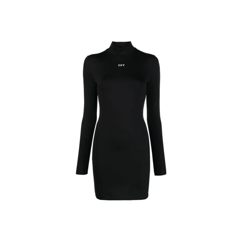 OFF-WHITE Long-Sleeved Dresses Women's Black-0