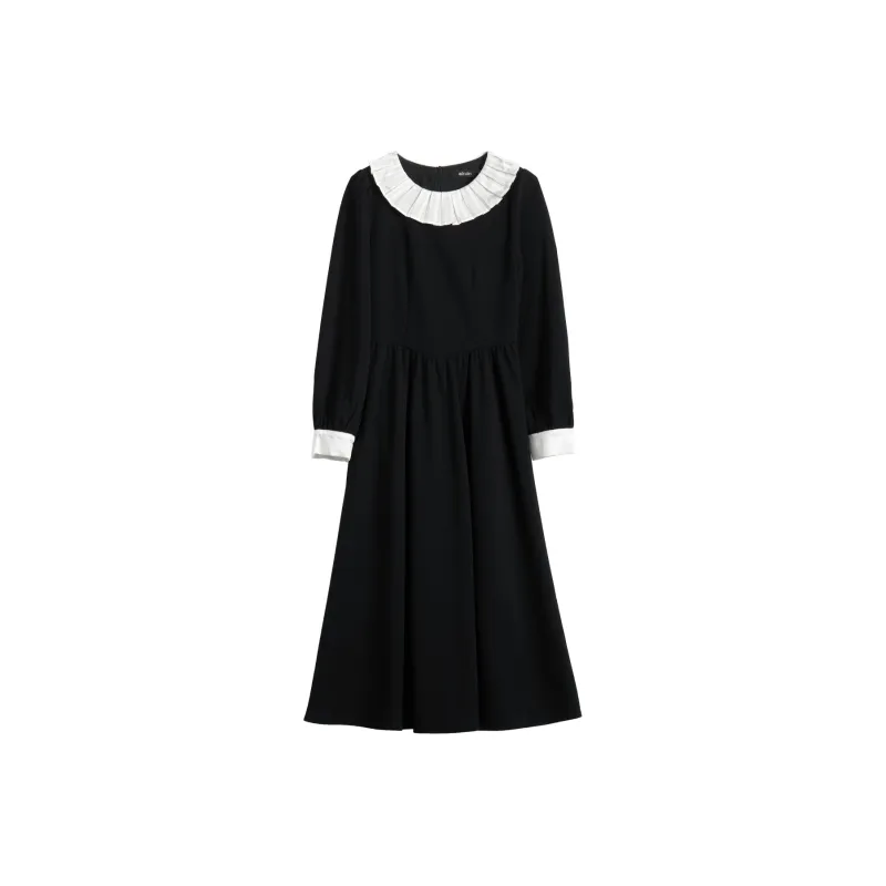 Olrain Long Sleeved Dresses Women's Black-0